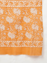 Women Orange Pure Cotton Kurta Sharara With Dupatta